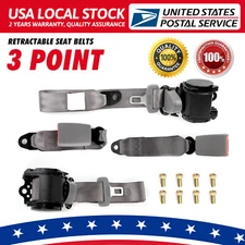 Seat Belt Retractable 3 Point Shoulder Safety Belt For 82-95 Jeep Wrangler CJ YJ