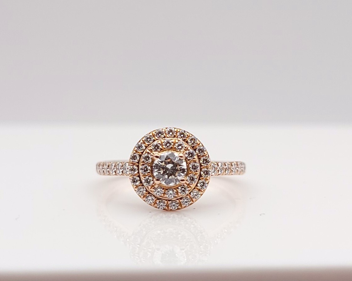 Rose Gold Tiffany Soleste Round Brilliant Engagement Ring Soleste