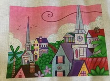 Handpainted Needlpoint Canvas Tate Nation Holy City