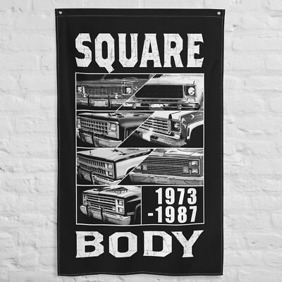 Square Body Truck Flag, Squarebody C10, 34''X56'' Garage Decor, Dorm, Man Cave