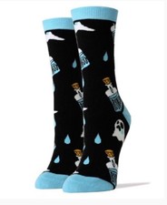 Halloween Ghosts themed socks, Crew Shoe SZ 8-13, goodie bag socks