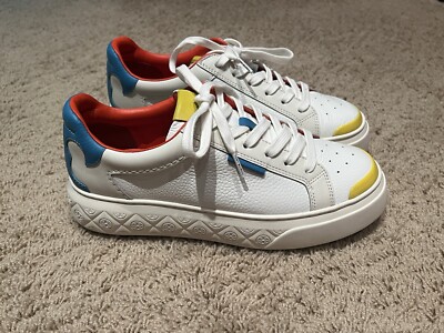 sale!国内即発送☆Tory Burch LADYBUG SNEAKER Tory Burch Ladybug Sneakers White/Ivory/Cobalt 8.5 NWOB | eBay