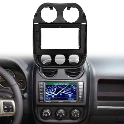Car Stereo Radio Fascia Panel Trim 2 Din Frame Kit For Jeep Compass 2010-2016 - Imagen 1 de 5