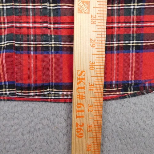 Vintage Ralph Lauren Shirt Mens Large Red Plaid Crest Logo Sport Button Down 90s - Picture 13 of 13