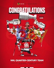 Patrick Kane NHL Quarter Century Team Chicago Blackhawks 8x10 NHL Hockey Photo