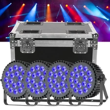270W LED Stage PAR Light RGBWA UV DMX Beam Lighting Party DJ Disco Light w/ Case