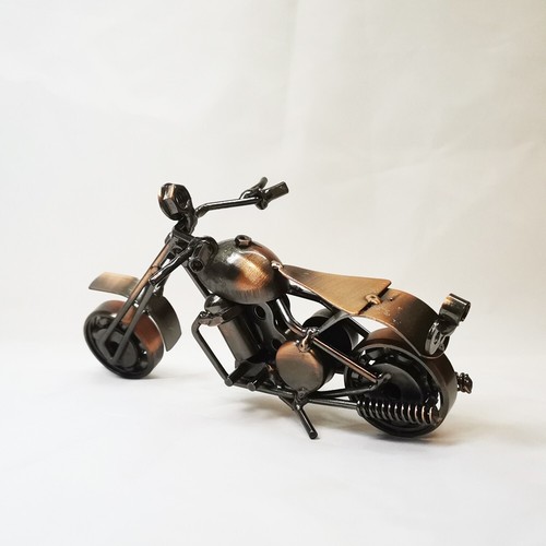 Retro Handmade Metal Motorcycle Sculpture Collection Motorbike Diecast Model Toy - Picture 6 of 24