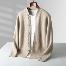 Men's Wool Chinese Style Jacket Coats Fall Winter Spring Clothes Casual Man