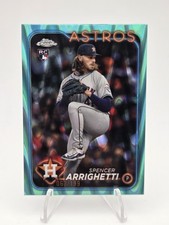 Topps 2024 Chrome Update Aqua Raywave Rookie Spencer Arrighetti Astros USC17/199