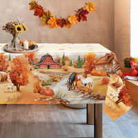 Herbst Vintage Tischdecke Polyester Rechteckig 140 X 180 Cm