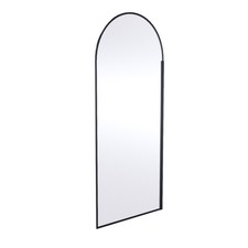 Hudson Reed 900mm Arched Wetroom Shower Screen with Matt Black Frame - WRSRBP90