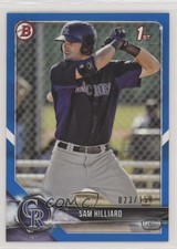 2018 Bowman Prospects Blue 23/150 Sam Hilliard #BP13 0q3