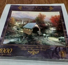 Country Memories-The Old Covered Bridge Jigsaw Puzzle by Kinkade.1000pcs CEACO