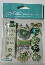 Jolee’s Boutique Irish Words Phrases Stickers EK Success 5PC Dimensional 5021756