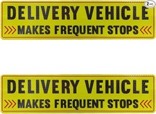 2PCS Delivery Driver Car Magnet, Reflective Vehicle Signs Mag Color: Pattern 1