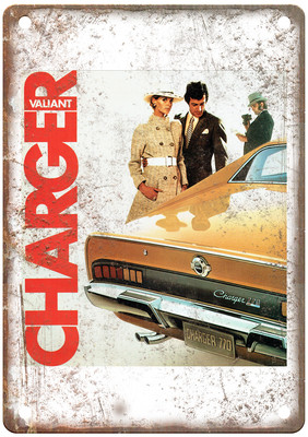 1971 Chrysler VH Valiant Charger Vintage Auto Ad Retro Look Metal Sign AM4754
