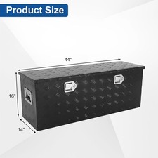 Aluminum Heavy Duty 44x14x16 Pickup Truck Bed Storage Tool Box W Lock Key