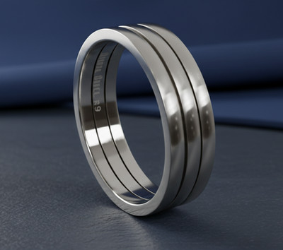 SPARTA Herrenring Edelstahl Wolfram Triple Effc Band Durchmesser 20 mm