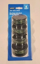 NEW HART .080" Line & Spool Green - Fits Most Auto-Feed String Trimmers 4 Piece