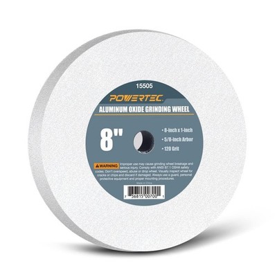 Bench Grinder Wheel 8 Inch 120 Grit, White Aluminum Oxide Grinding Wheel for ...