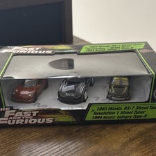 Greenlight Fast & Furious 1:64 Mazda RX-7, Street Racer & Infini Drift Set