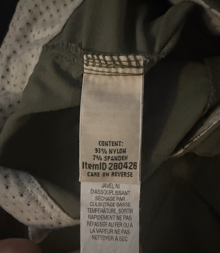 LL Bean Vista Trekking Pants Womens 8 Regular Olive Green Hiking Cargo 280426 - Afbeelding 4 van 4
