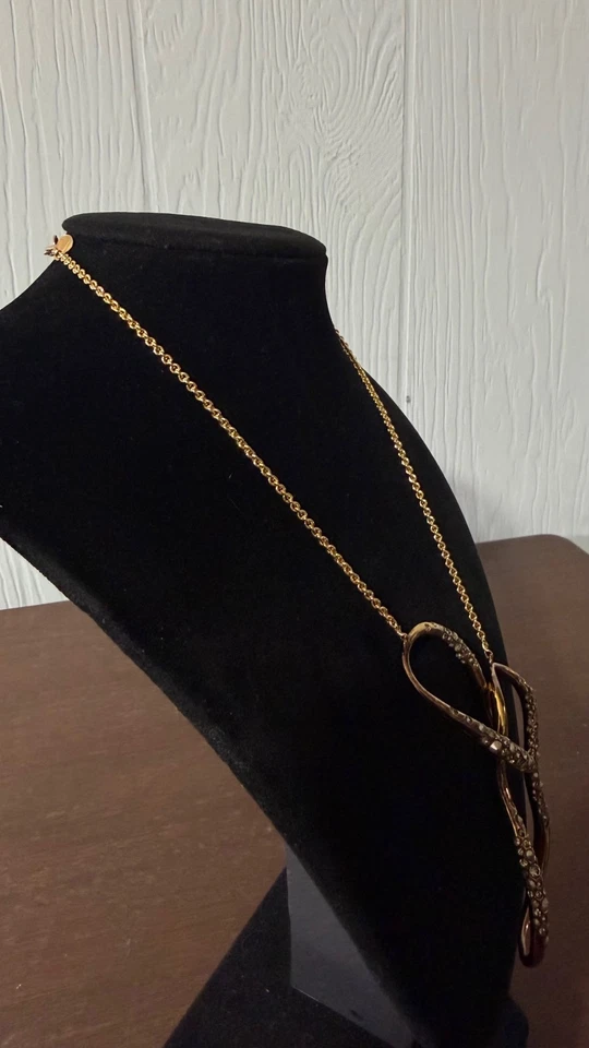 Collar sello Alexis Bittar Miss Havisham cristal incrustado pavé oro sobre 925 Foto 2 de 4