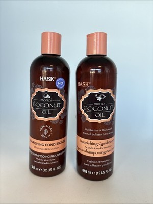 2 pack Hask Monoi Coconut Oil  Nourishing  Conditioner 12 Oz NEW