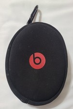 Beats By Dr Dre Headphones Black Carrying Case Pouch Zipper 6.5x5 CASE ONLY EUC