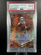 2014 Bowman Sterling Pulsar Refractor Mike Evans ROOKIE AUTO /25 #BSAME PSA 10