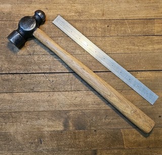 Vintage Ball Peen BLACKSMITH HAMMER MAYDOX #4 • 20oz Head NICE! ☆USA