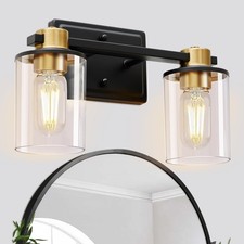 Bathroom Light Fixtures Over Mirror, Gold Black Vanity Light, Modern Vanity L...