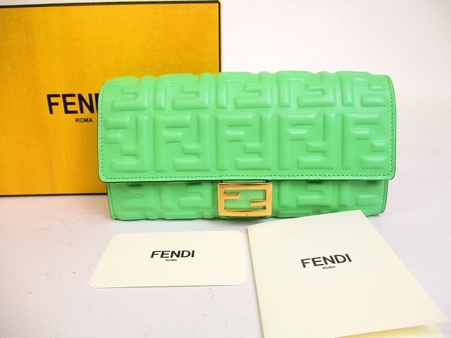 Fendi Ff Baguette Nappa Leather Bifold Wallet Continental
