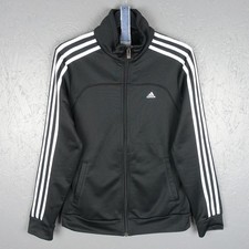 Women's Adidas Hooded Track Jacket Pockets Size S 8-10 (T275)