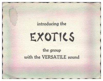 Y1693/ The Exotics UK Beat- Popband Visitenkarte ca.1968
