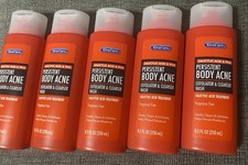 5btls.SALICYLIC ACID  PHA PERSISTENT BODY ACNE EXFOLIATOR  CLEANSER WASH 8.5oz