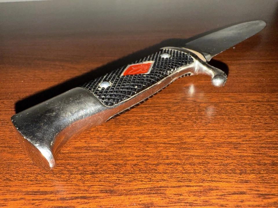 Vtg RARE Solingen Germany Dagger Scout Hunting Knife & Metal Scabbard VG Cond! - Image 3 of 4