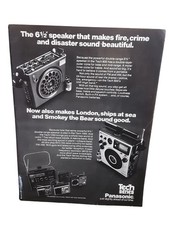 1976 Panasonic Tech Series Radio Vintage Electronics Advertising Print Ad