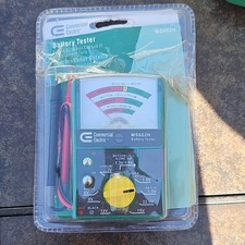 Commercial Electric MS602H Battery Tester for AAA/AA/C/D, 9V, Button Lantern