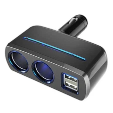 Car Charger Dual USB Cigarette Lighter Double Power Adapter Socket Splitter