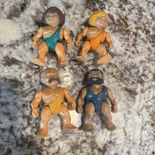 4 VINTAGE 1987 PLAYSKOOL DEFINITELY DINOSAURS CAVEMAN 3  ACTION FIGURES