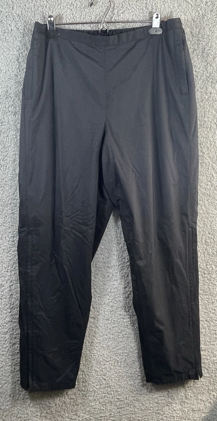 Nike Storm-Fit Black Nylon Wind Pants Elastic Waist Zip Pockets XL