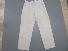 Vintage Polo Ralph Lauren Pants Mens 36x32 Khaki Pleated Chino Cuffed Casual