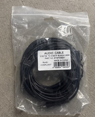 3.5mm Female Jack to Male Plug Screw Locking M/F Extension AudioCable Stmf009201