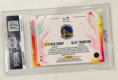 2024-25 Prizm Black Stephen Curry Klay Thompson Dual Color Blast