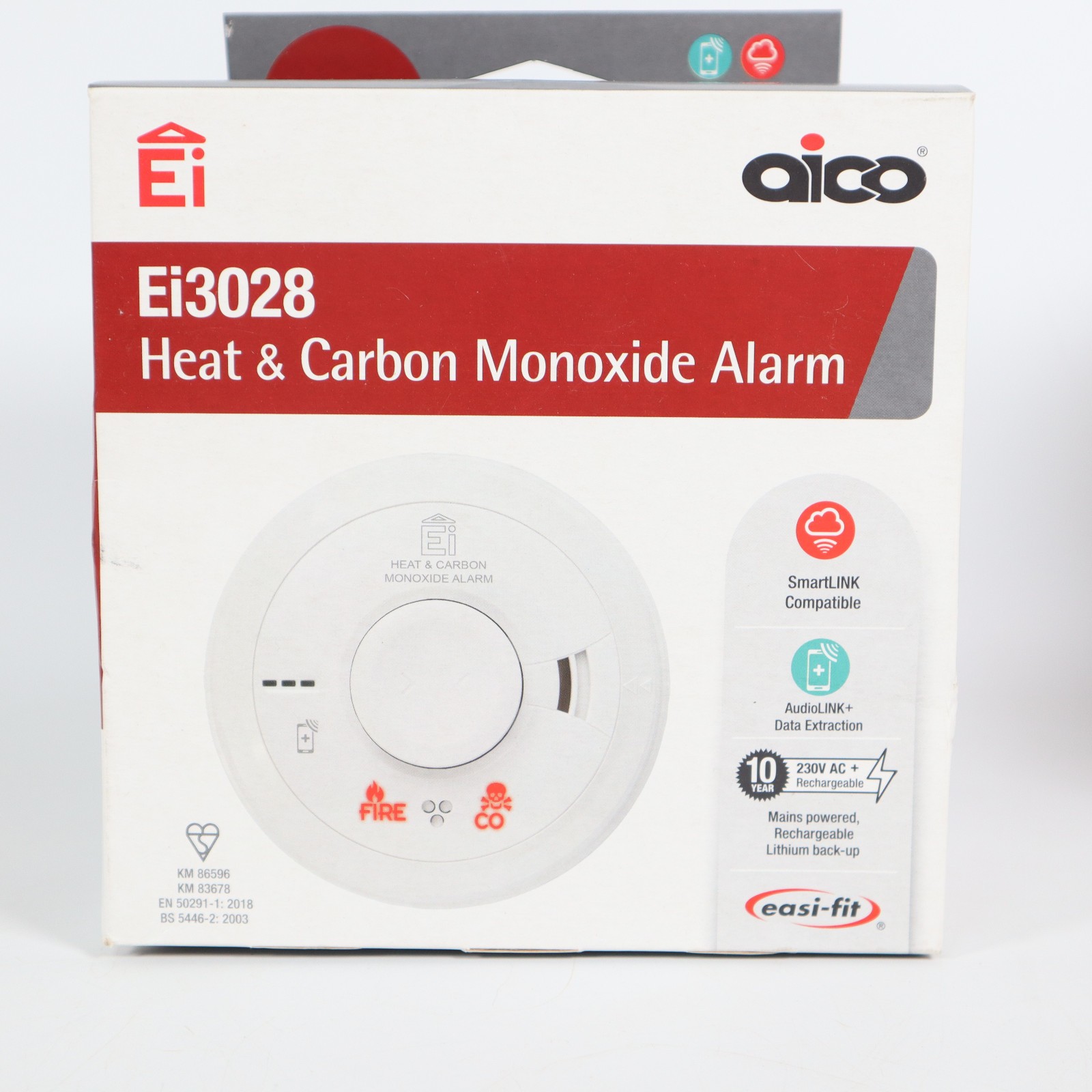 AICO Ei3028 Heat & Carbon Monoxide Alarm - Expiry 2030 - UK Seller!
