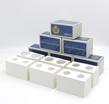 600PCS Coin Flips in 6 Sizes Cardboard Holders for Colletors 2x2
