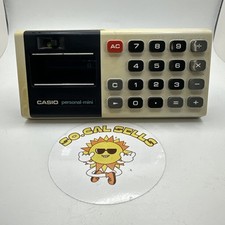 Casio Personal Mini Calculator/case Tested Working