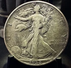 1938 D Walking Liberty Half Dollar 90% Silver KEY DATE