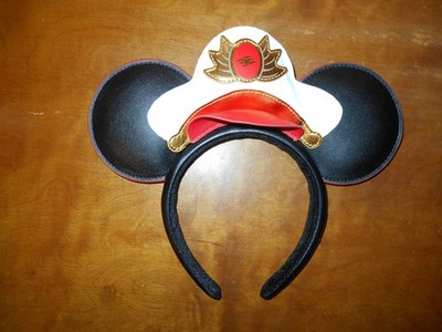 Disney Cruise Line Captain Minnie Mouse Black Vinyl Ears Headband